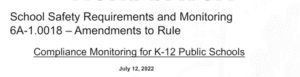New Safe School Requirements for Charter Schools, 2022-23