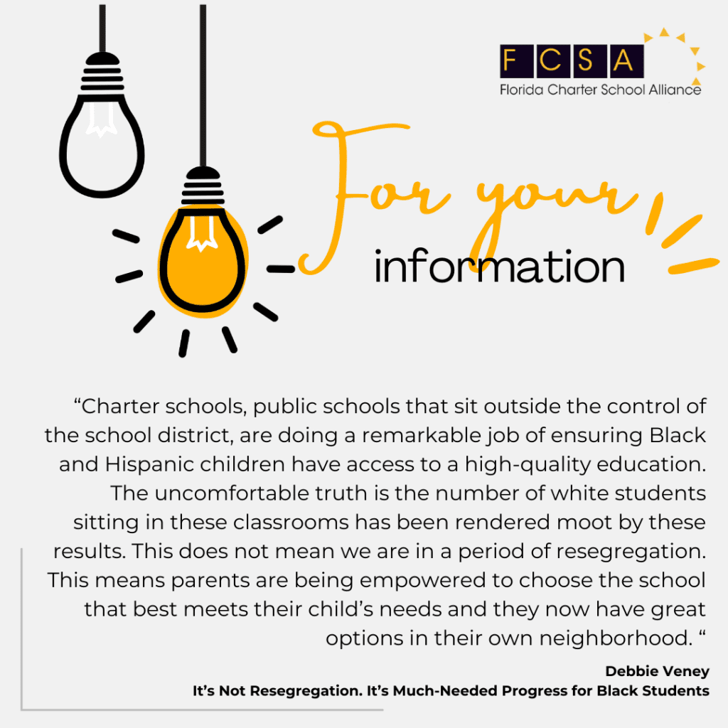 not resegregation Veney FCSA - Florida Charter School Alliance