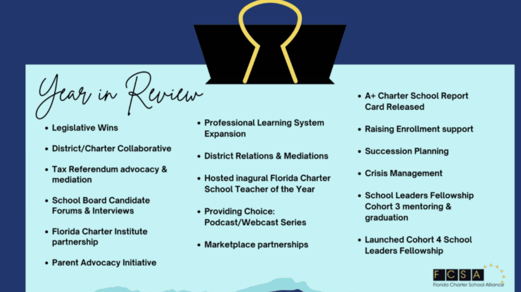 Year in Review FCSA - Florida Charter School Alliance