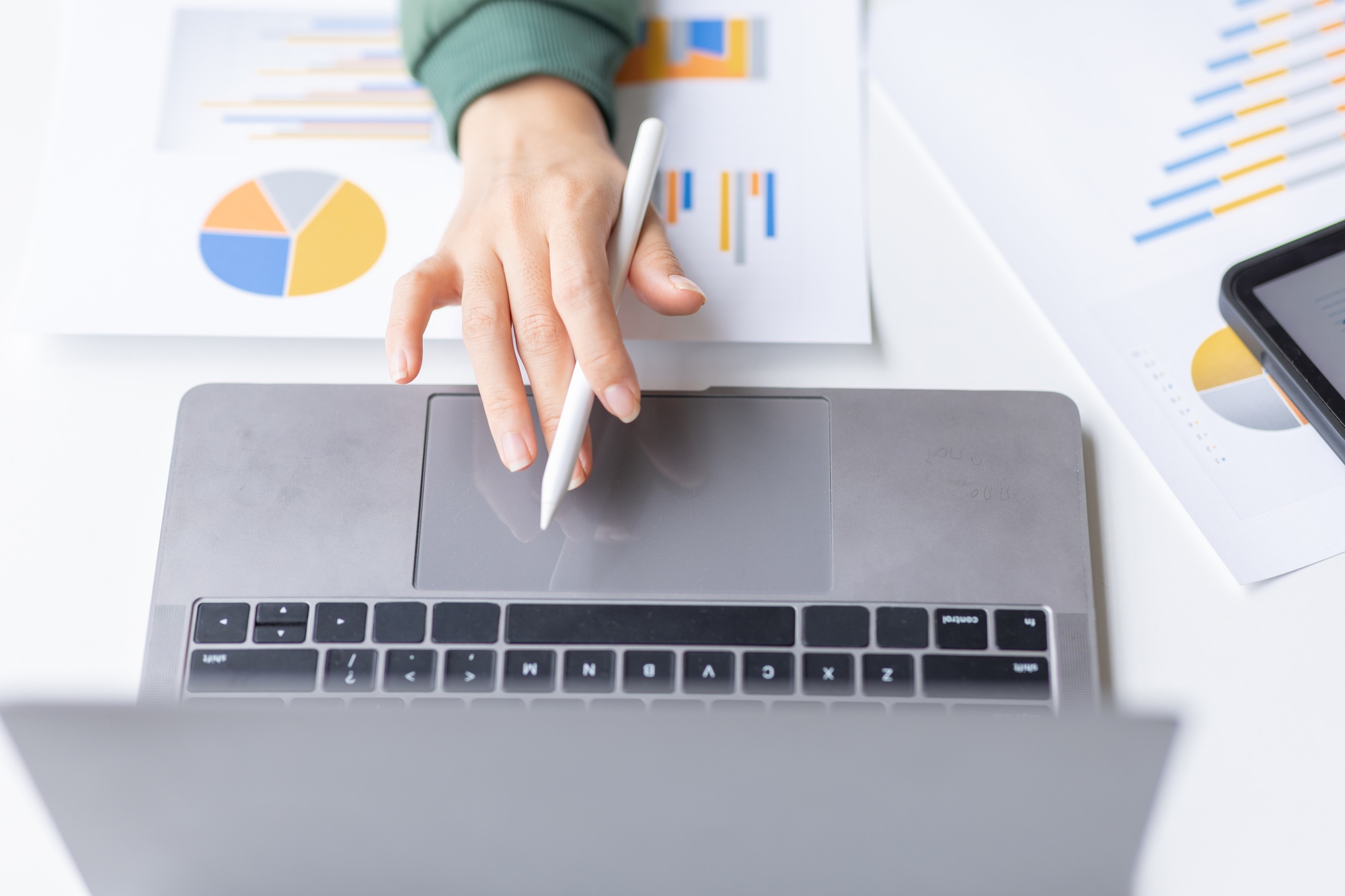 Business analyst team checking in financial statement for audit internal control system. Accounting